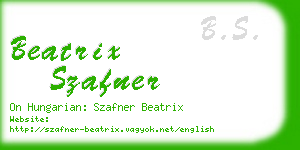 beatrix szafner business card